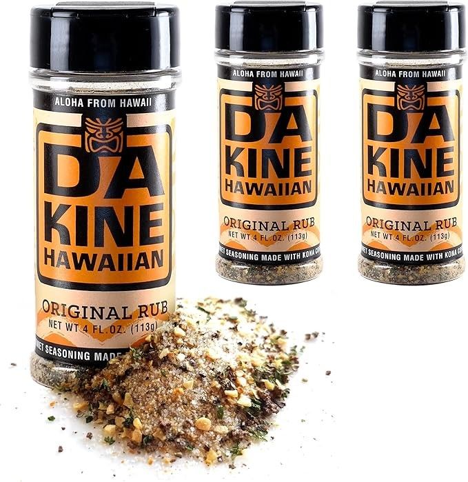 Da Kine Hawaiian Tempero Premium Bbq Dry Rub - Mistura Autêntica De Temperos Para Churrasco, Temperos Gourmet Perfeitos Para Defumar, Grelhar E Cozinhar - Sem Glúten, Baixo Teor De Sódio, Sem Msg -