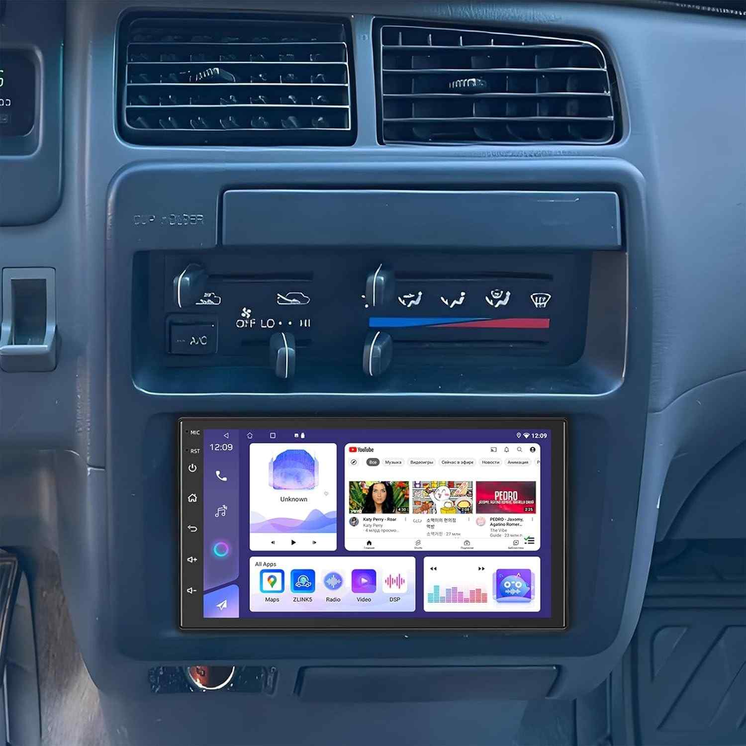 AMEROBO Central Multimídia 7" QLED para Toyota T100 (92-98): Carplay, Android Auto, GPS e Bluetooth