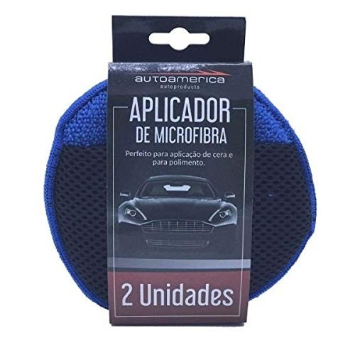 Kit 2 Aplicadores de Microfibra Autoamerica: Acabamento Perfeito para seu Carro