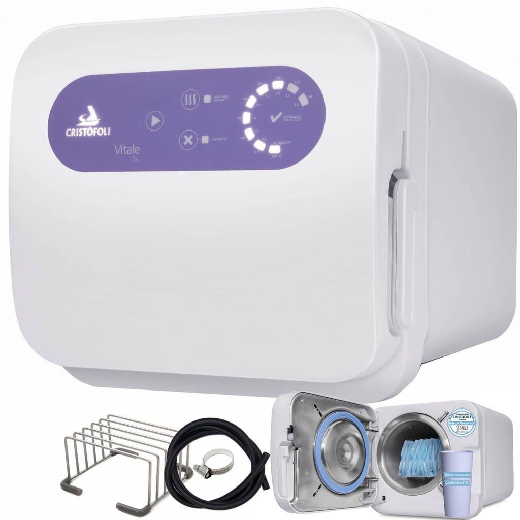 Autoclave Cristofoli Vitale 5L: Segurança e Eficiência para Manicures