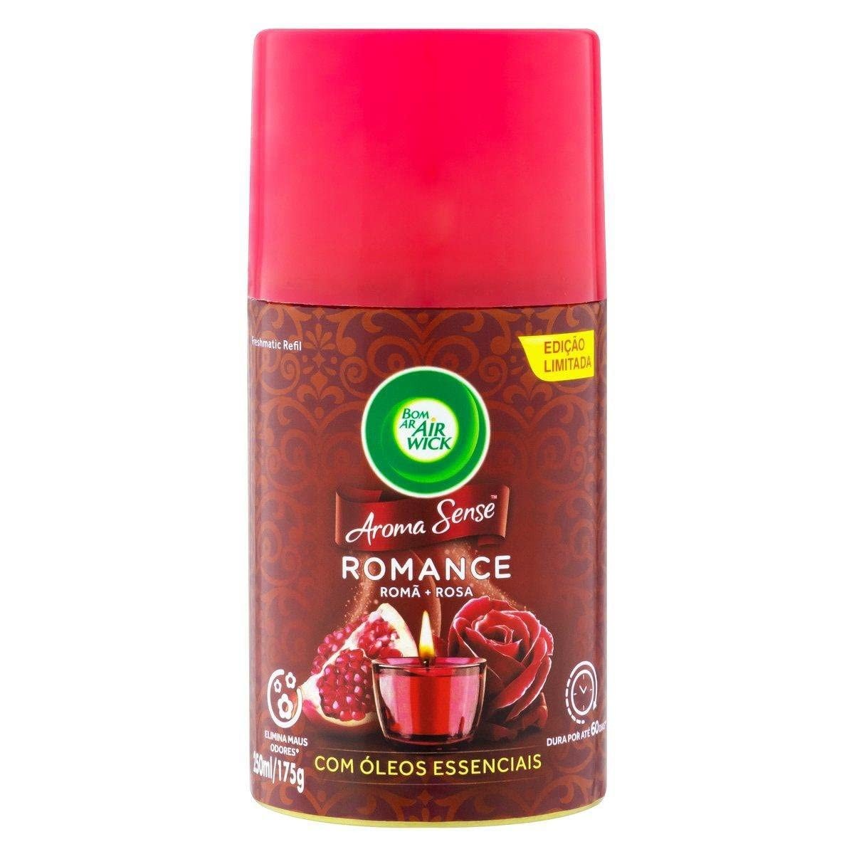 Bom Ar Aromatizador Automático Freshmatic Aroma Sense Romance Refil 250ml - Perfuma com Estilo e Durabilidade