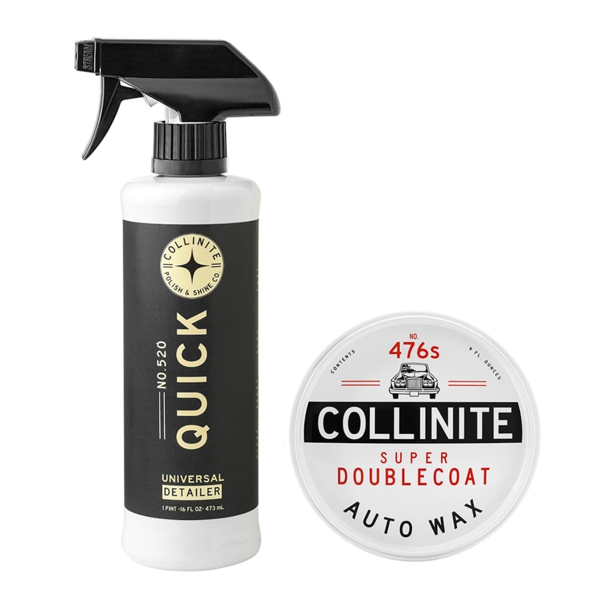 COLLINITE Combinação De Cera Automotiva 520 Quick Detailer E 476S Super Double Coat