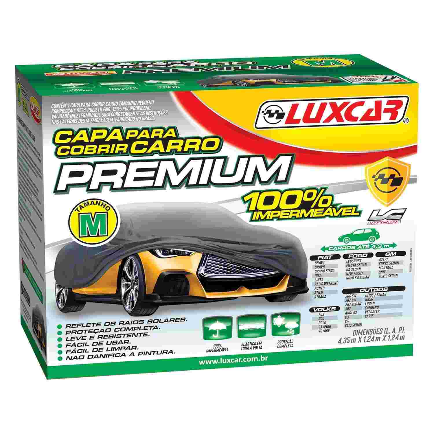 Capa Automotiva Luxcar Premium M: Proteção Total Impermeável para Seu Carro