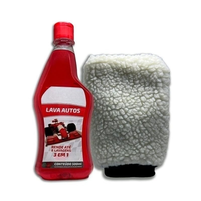 Kit Essencial Limpeza Automotiva: Shampoo Neutro 500ml + Luvas Microfibra Profissional