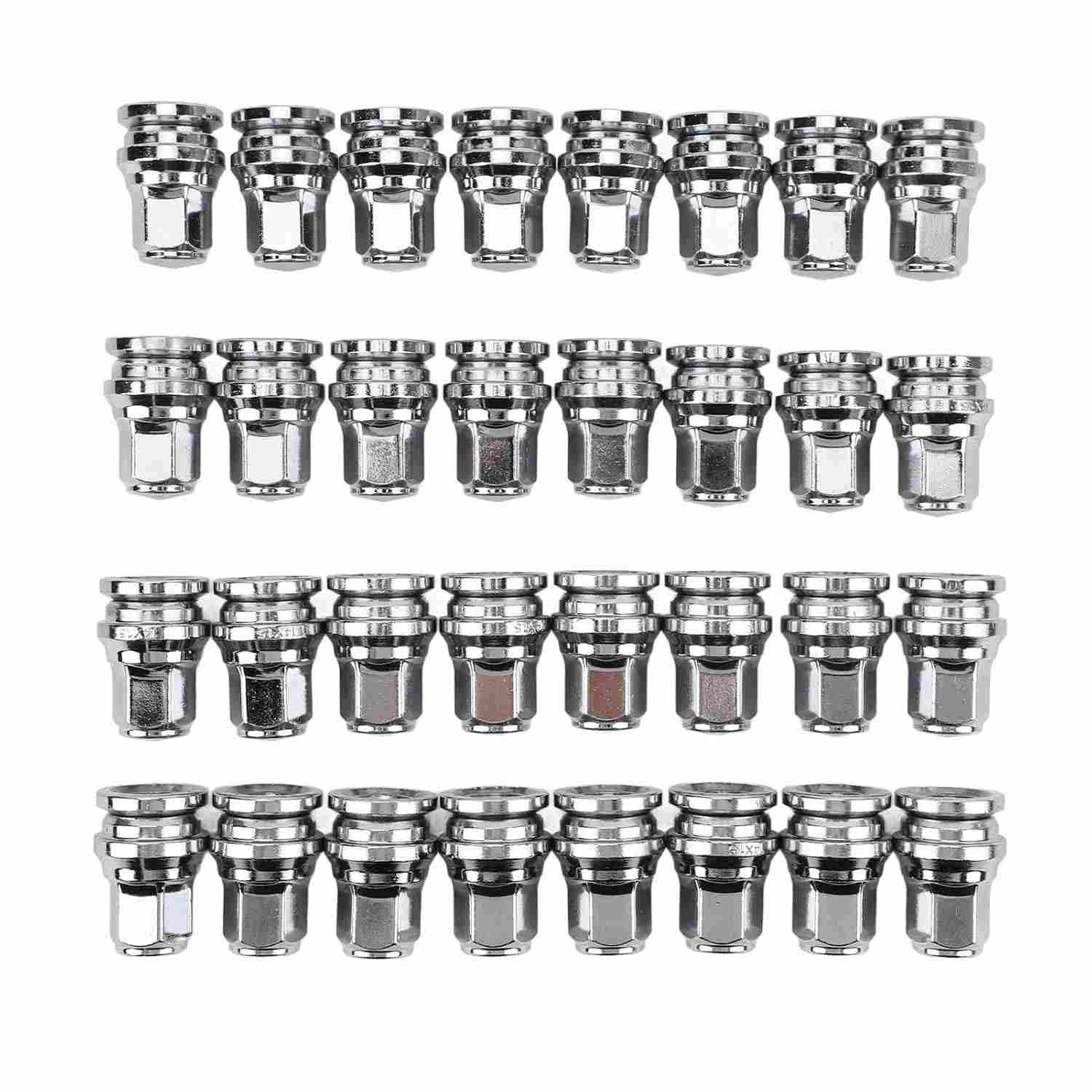 Porcas de Pinça M14x1.5 Hexagonais 21mm Spline para Aço de Liga Automotiva (32 Peças)