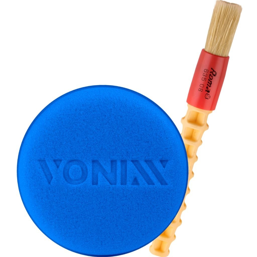 Kit Essencial Detalhamento Automotivo: Aplicador Espuma Vonixx + Pincel Roma