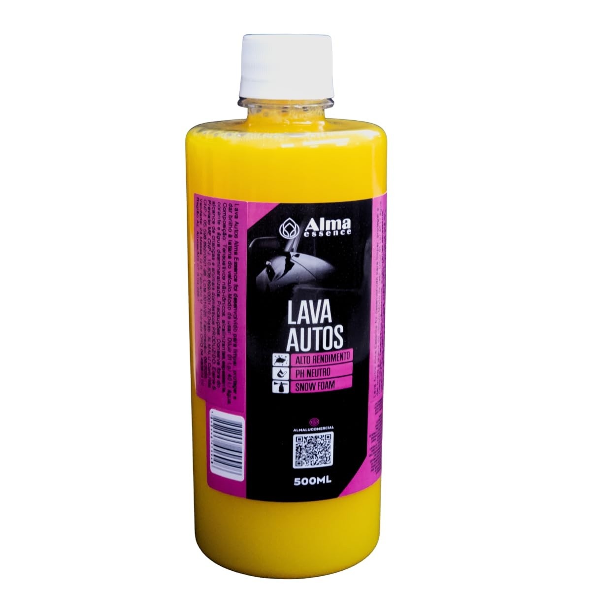 Shampoo Automotivo Alma Essence com Cera: Alto Rendimento e Efeito Snow Foam para Lavagem Perfeita