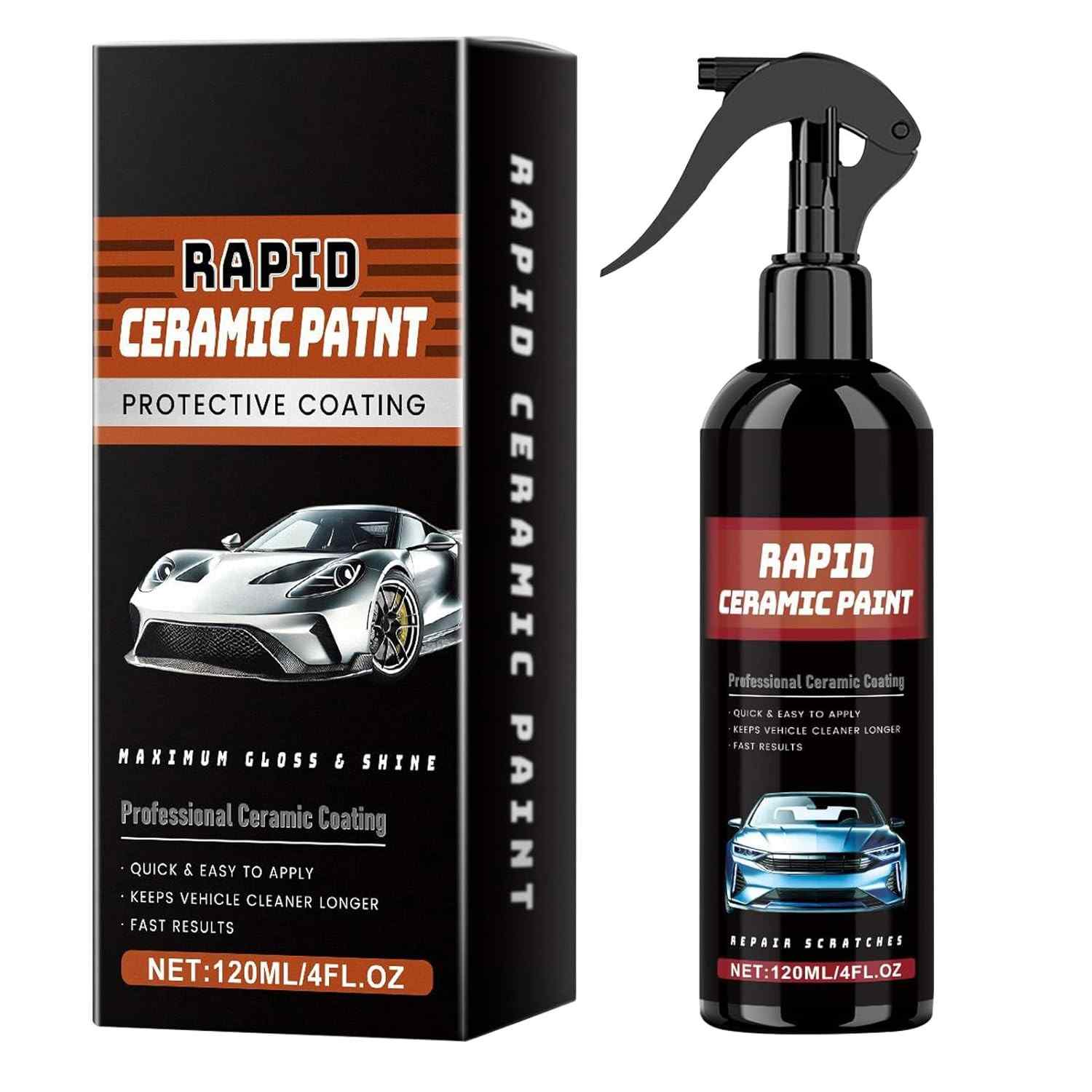 Agente de Revestimento Automotivo com Spray - Reparação de Arranhões e Brilho Duradouro para Carros