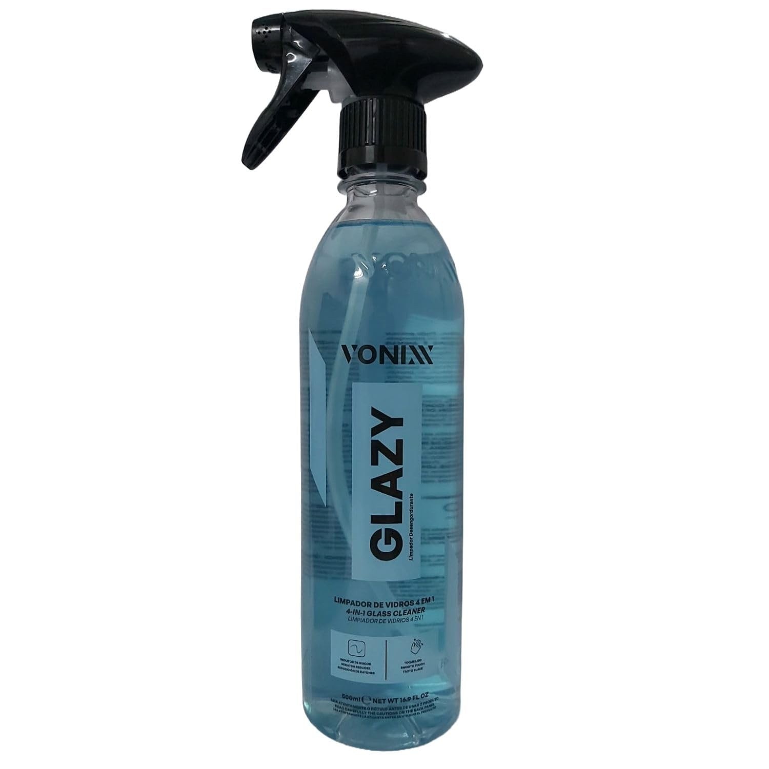 Vonixx Glazy Limpa Vidros Automotivo 4 em 1: Brilho Cristalino e Proteção Duradoura (500ml)