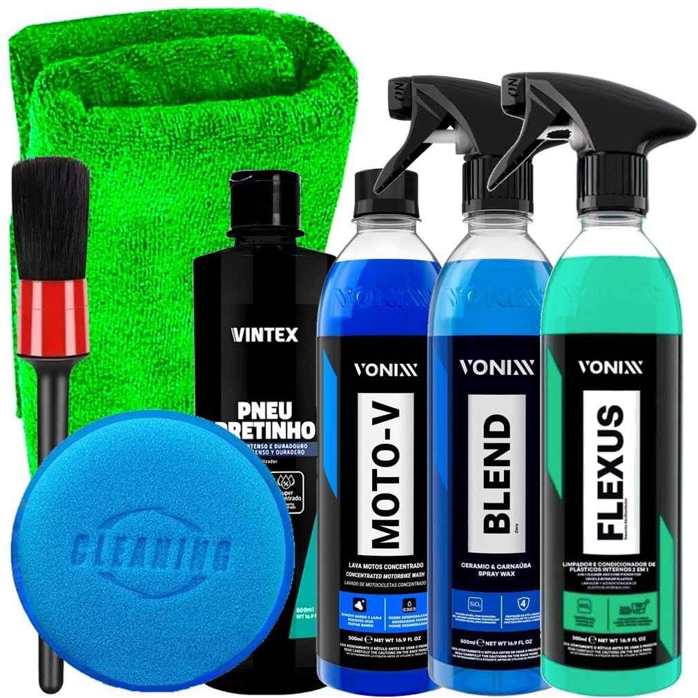 Kit Completo Detalhamento Automotivo Vonixx & Vintex: Brilho e Proteção Impecáveis