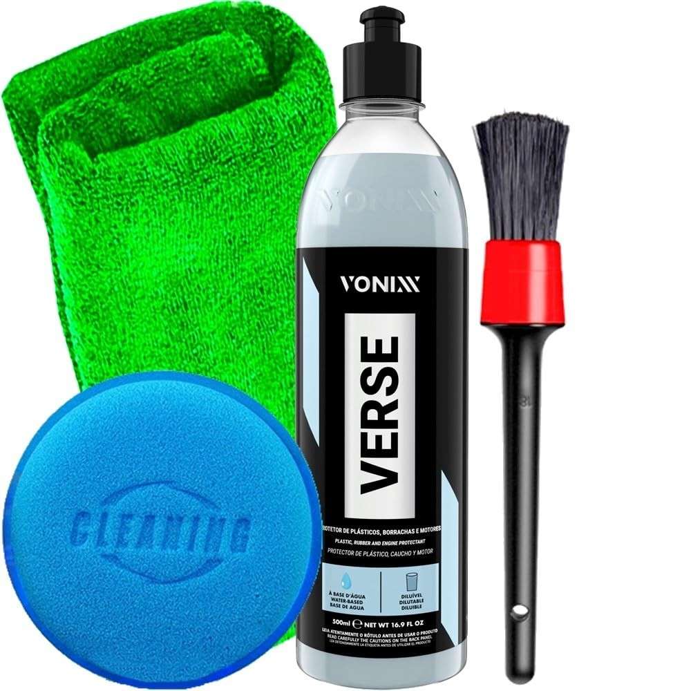 Kit Essencial Vonixx Verse 500ml + Acessórios Karbox para Detalhamento Automotivo Completo