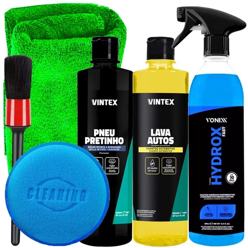 Kit Completo Lava Autos Vonixx & Vintex: Brilho Impecável e Proteção Duradoura
