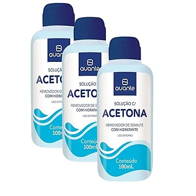 Avante: Kit 3 Removedor de Esmalte Hidratante 100ml