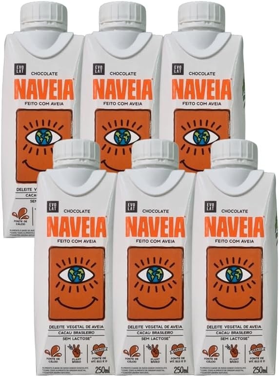 Kit 6X: Bebida Vegetal de Aveia Chocolate Naveia 250ml