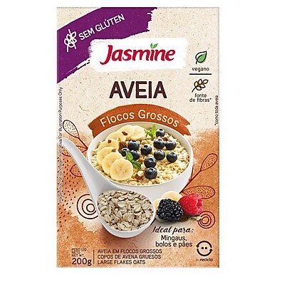 Aveia Jasmine sem Glúten: Energia e Saúde em 200g