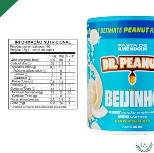 Kit 3x Pasta de Amendoim 600g com Whey Protein - Dr Peanut AVELA-BEIJINHO-BUENISSIMO