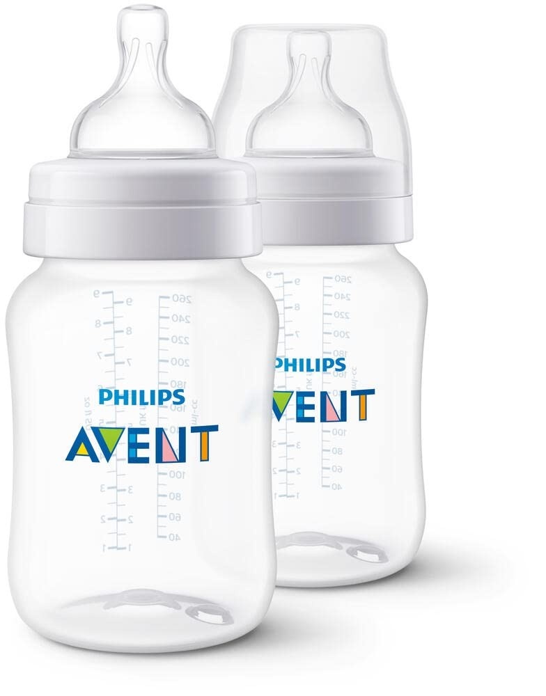 Mamadeira Clássica 260ml com 2 Unidades - Sistema Anticólicas Philips Avent