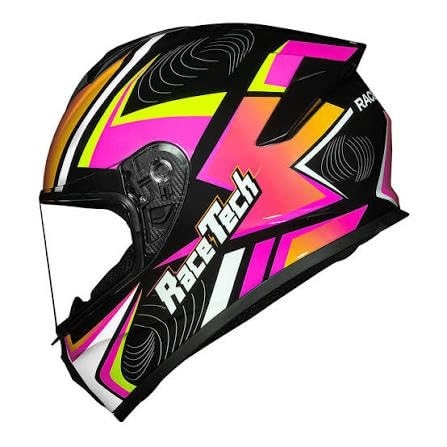 Capacete Race Tech Hit Draw Preto Rosa M: Estilo e Segurança para suas Aventuras