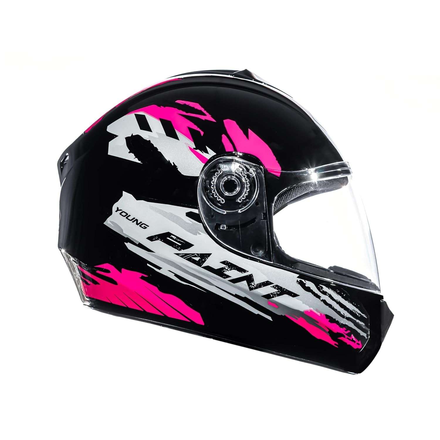 Capacete Moto Infantil Fly Young Paint Preto Rosa - Segurança e Estilo para Pequenos Aventureiros