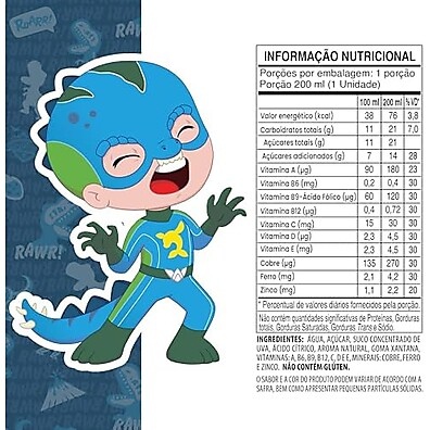 Néctar Uva Aventureiros 12x200ml: 10 Vitaminas, Vegano