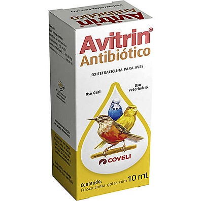 Avitrin Coveli: Antibiótico para Pássaros - 10ml