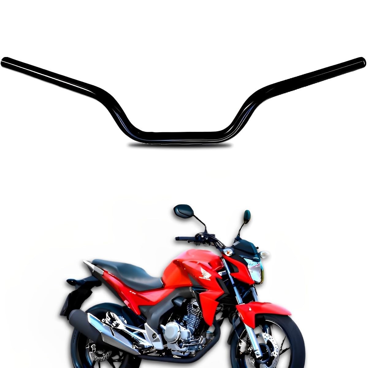Guidão AWA CB Twister 250F 2016+ Preto Acetinado - Alta Resistência e Estilo