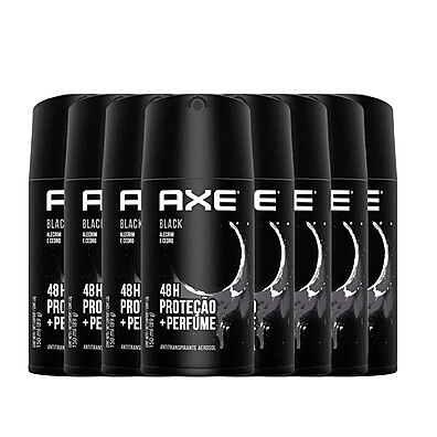Axe Black: Kit 8 Desodorantes Antitranspirantes