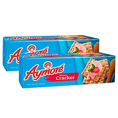 Aymoré Cream Cracker: Kit com 2 Pacotes de 164g