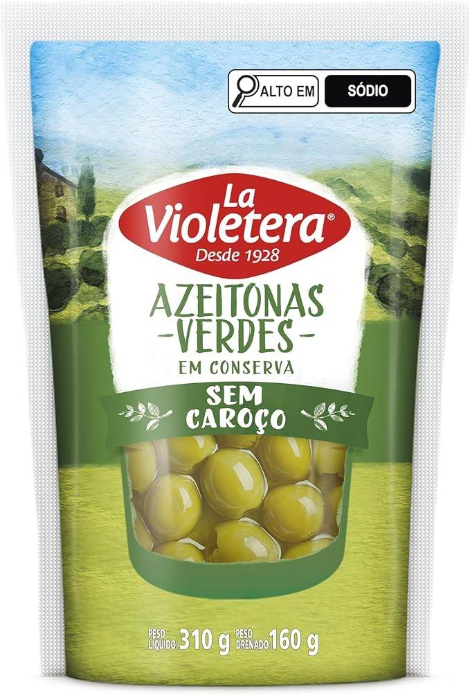 Azeitona Verde sem caroço La Violetera Doypack 160g