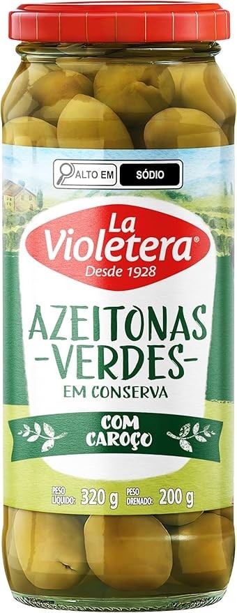 Azeitona Verde com Caroço La Violetera 200g