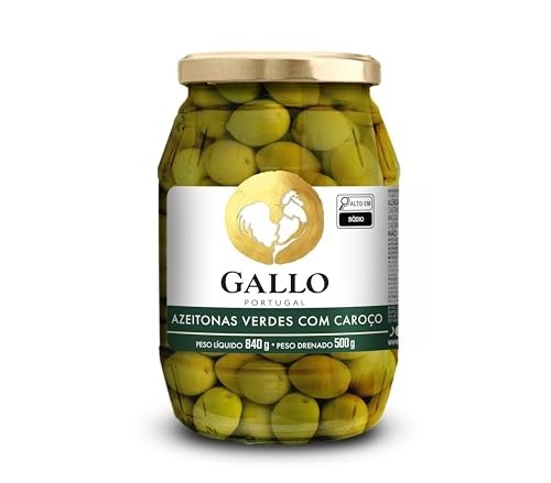 Azeitonas Verdes com Caroço Gallo - 500G