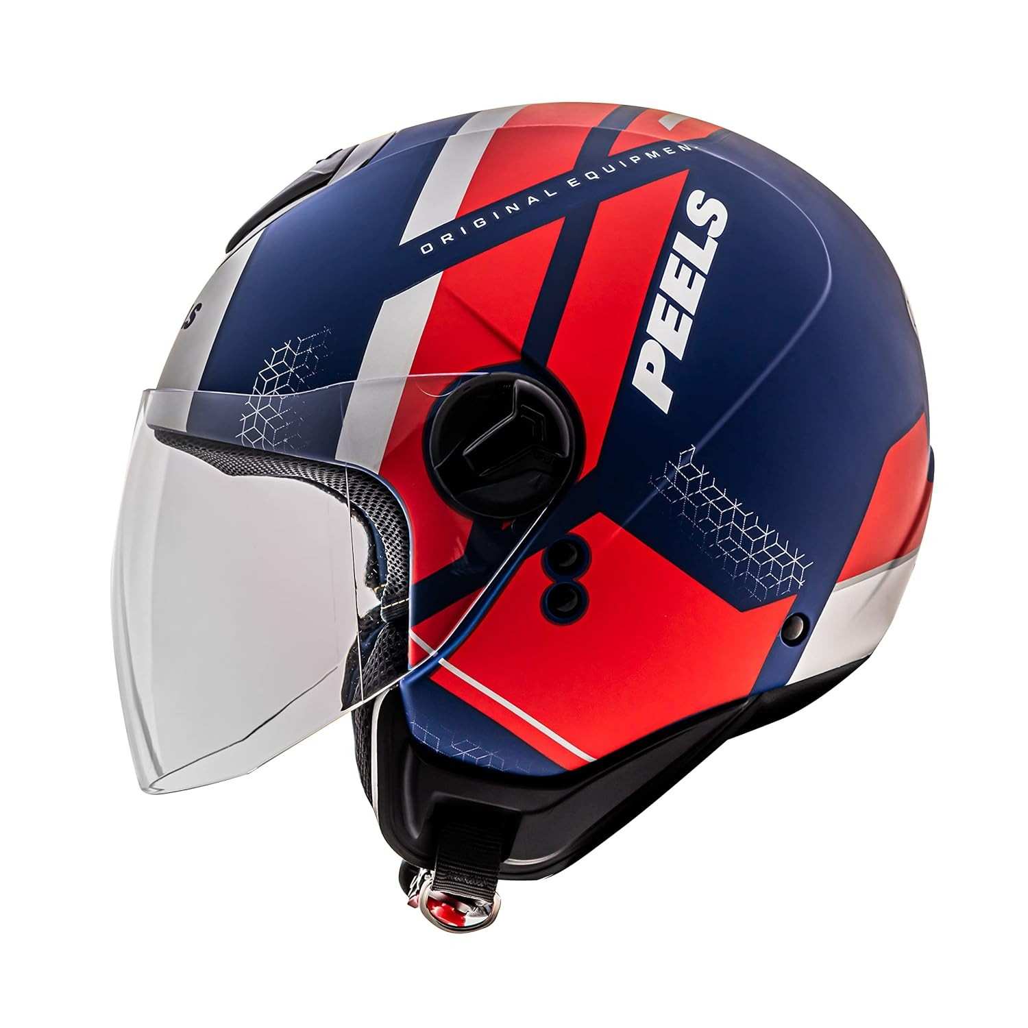 Capacete Peels Freeway 4Ever Azul Fosco/Vermelho - Segurança e Estilo na Sua Pilotagem