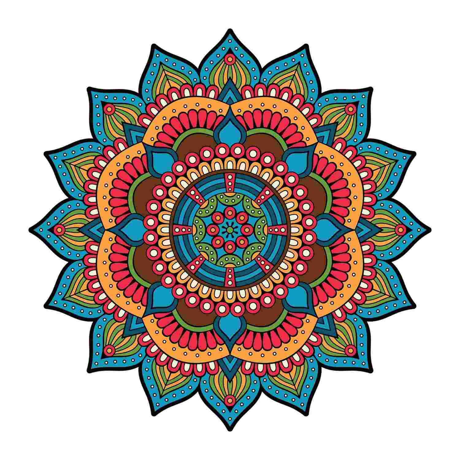 Adesivo de Parede Mandala Azul Turquesa - Decore sua Sala com Estilo e Facilidade