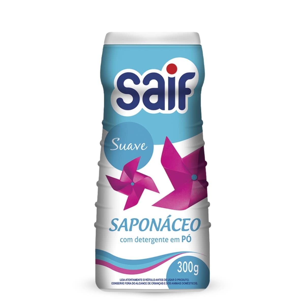 Saif Saponáceo Em Pó Suave 300G - Higienizador Detergente Perfumado Azul Turquesa