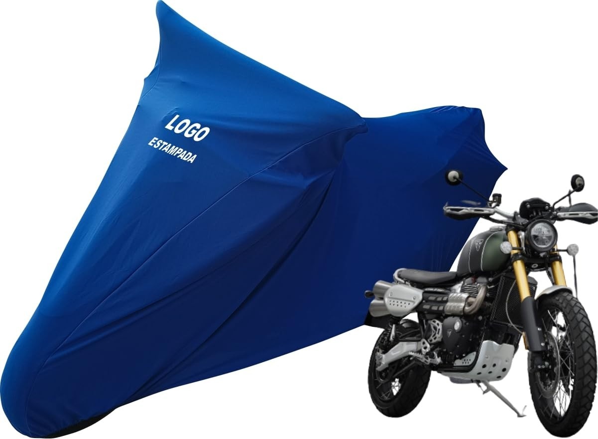 Capa de Tecido Premium para Triumph Scrambler/Street Twin - Proteção Azul Elegante