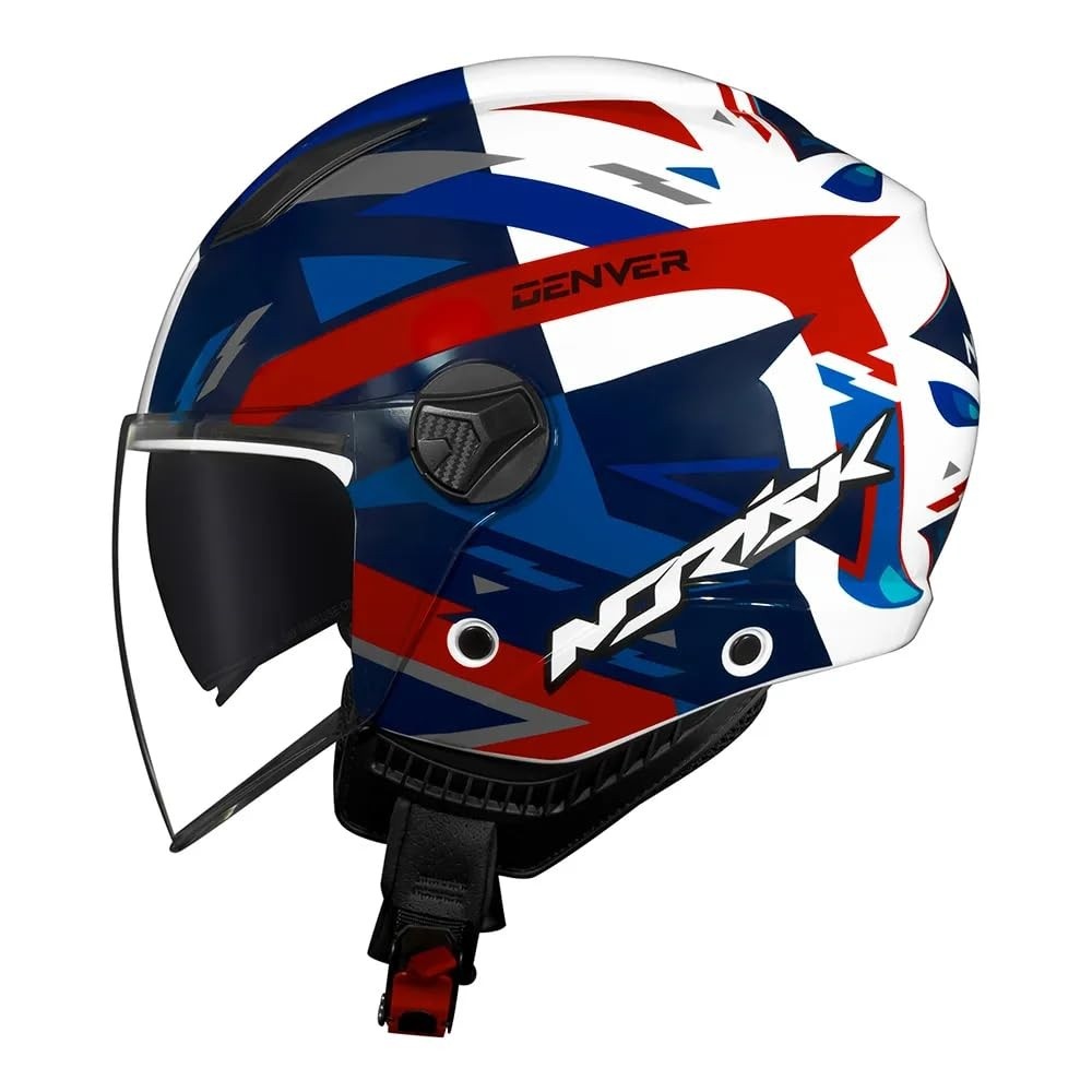 Capacete Masculino Norisk Orion Denver Azul: Estilo e Segurança para Sua Pilotagem