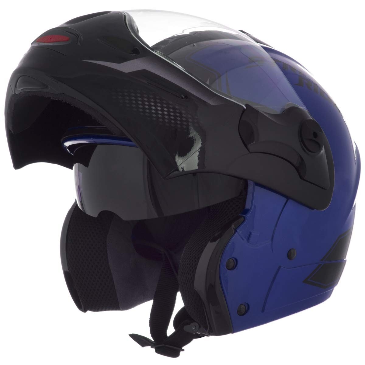 Capacete Mixs MX Captiva Robocop Azul: Segurança e Estilo com Viseira Solar Integrada