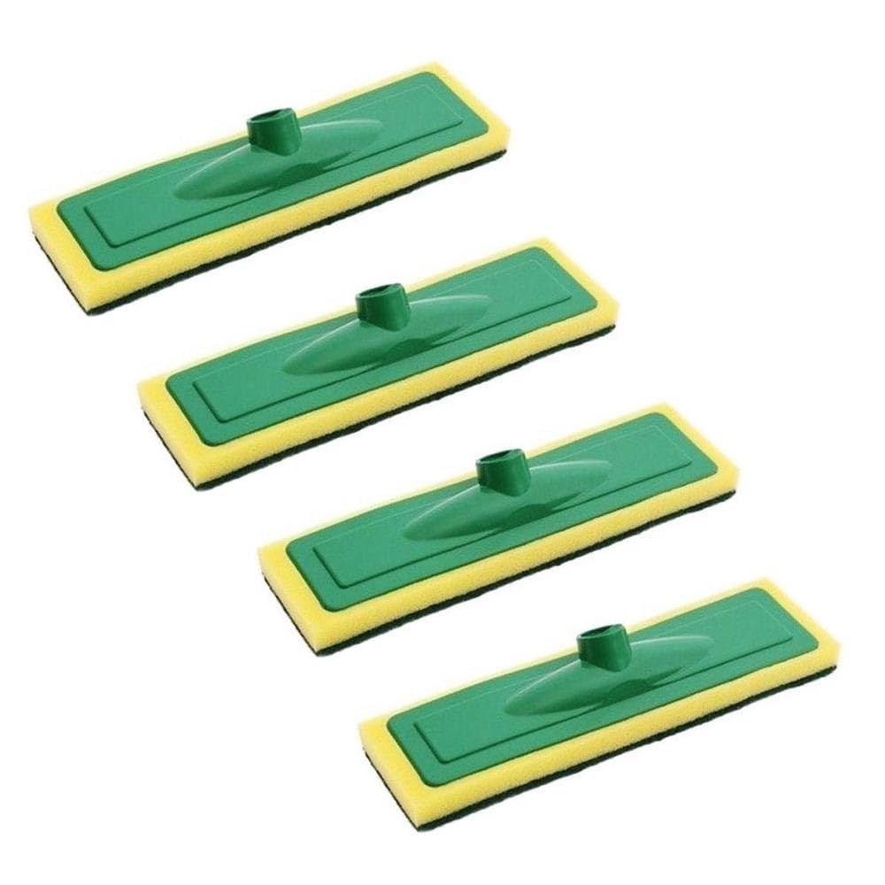Kit com 4 Rodos Abrasivos com Esponja Dupla Face - Limpeza Profunda para Pisos e Azulejos