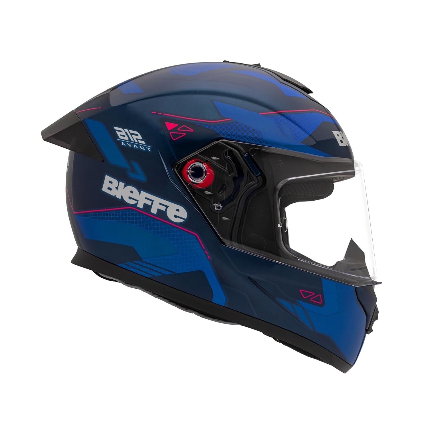 Capacete Feminino Bieffe B12 Avant Rosa Aerofólio - Segurança e Estilo para sua Moto