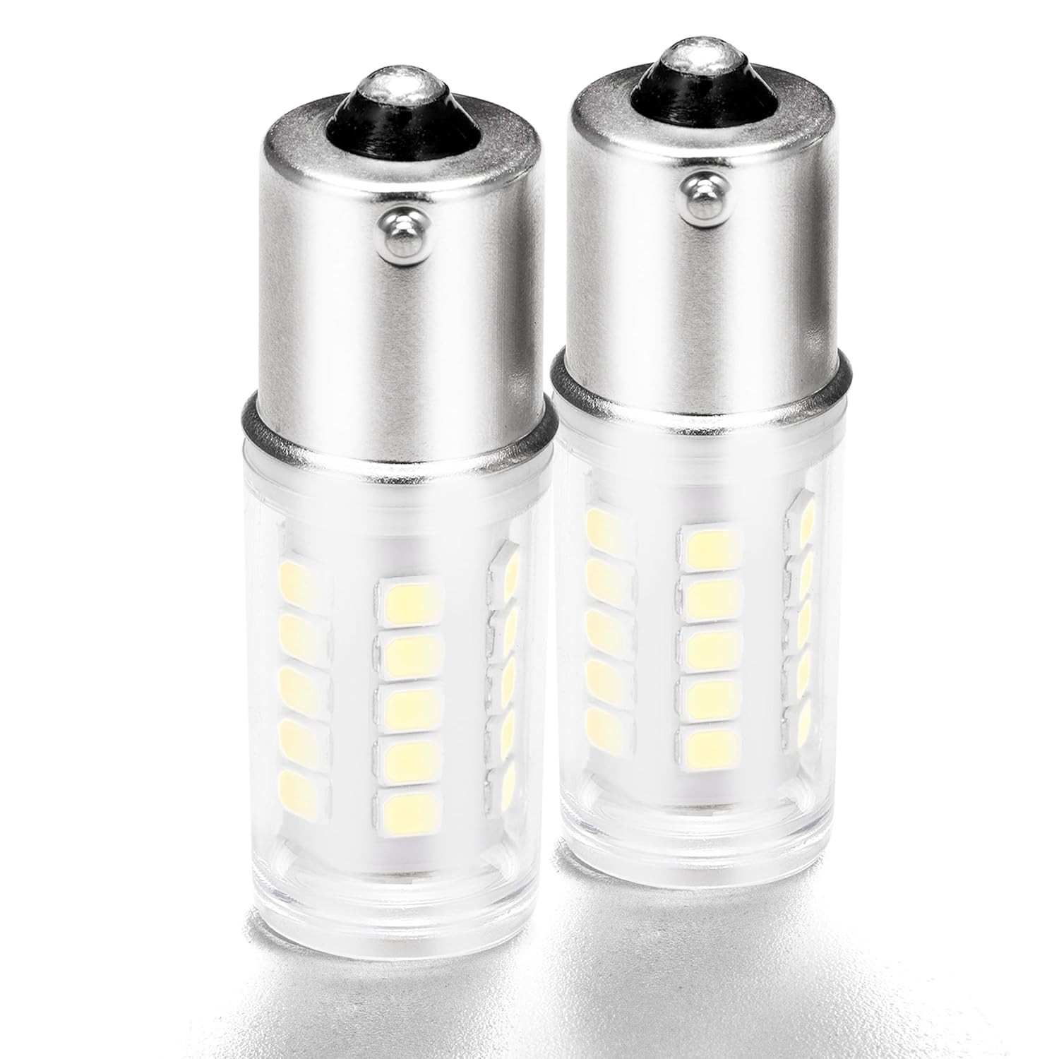 Lâmpadas LED BA15S 7506TB 1156NA Branco Frio 12V 5W para Ré, Freio, Cauda, DRL e Trator John Deere