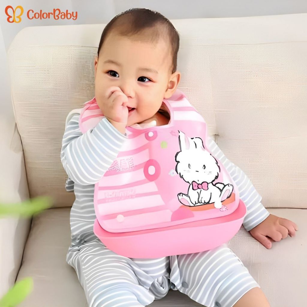 Babador de Silicone Bebê: Prático e Impermeável!