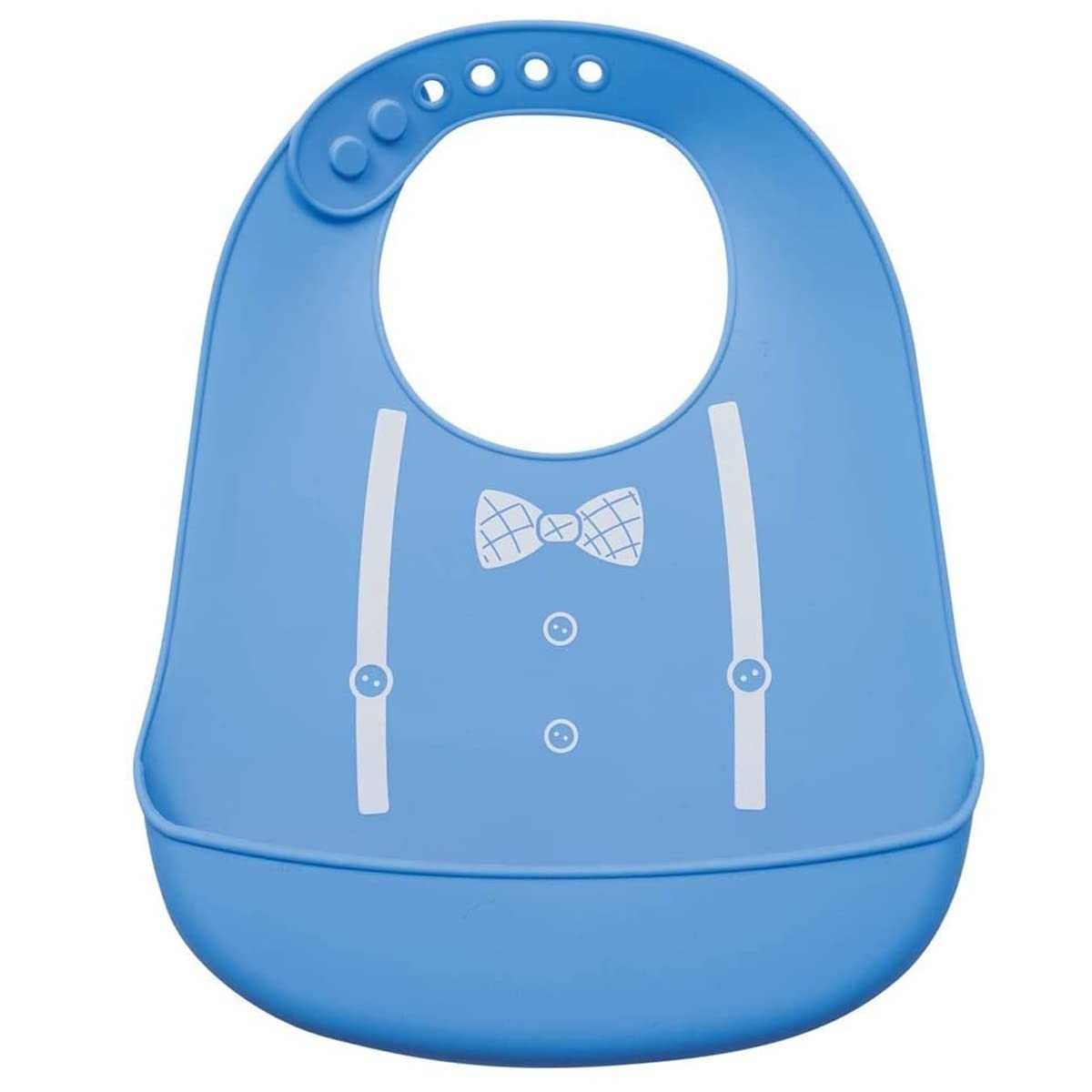 Buba Babador de Silicone com Pega Migalhas - Menino Azul | Proteção e Estilo para Refeições