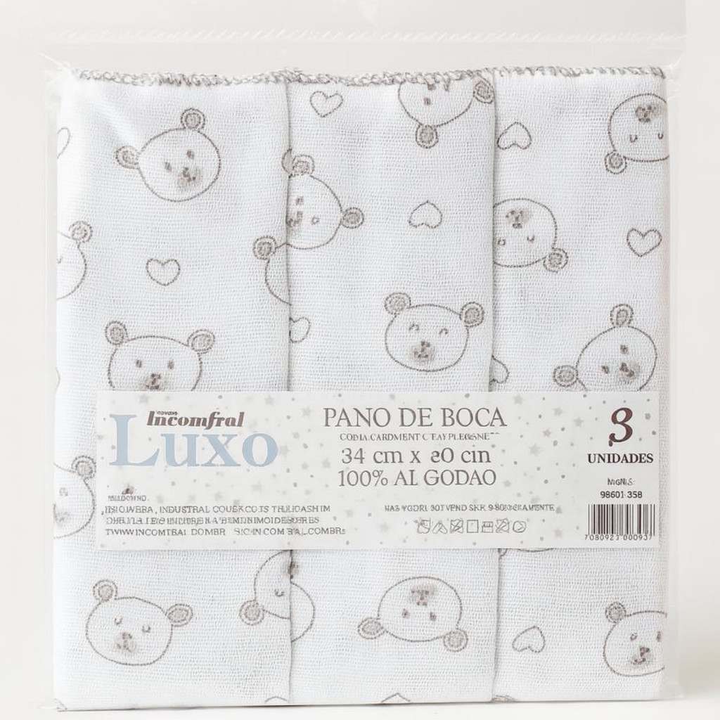 Babete Incomfral: 3 Panos 100% Algodão Divertidos!
