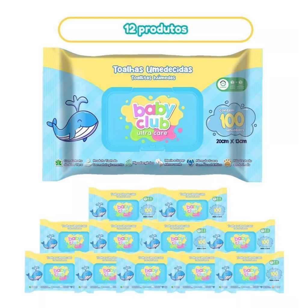 Baby Club: 1200 Lenços Umedecidos para Bebê