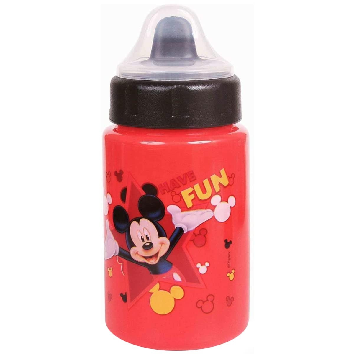 Copo Disney Baby Go 340ml com Tampa Válvula Redutora - Mickey Vermelho e Preto