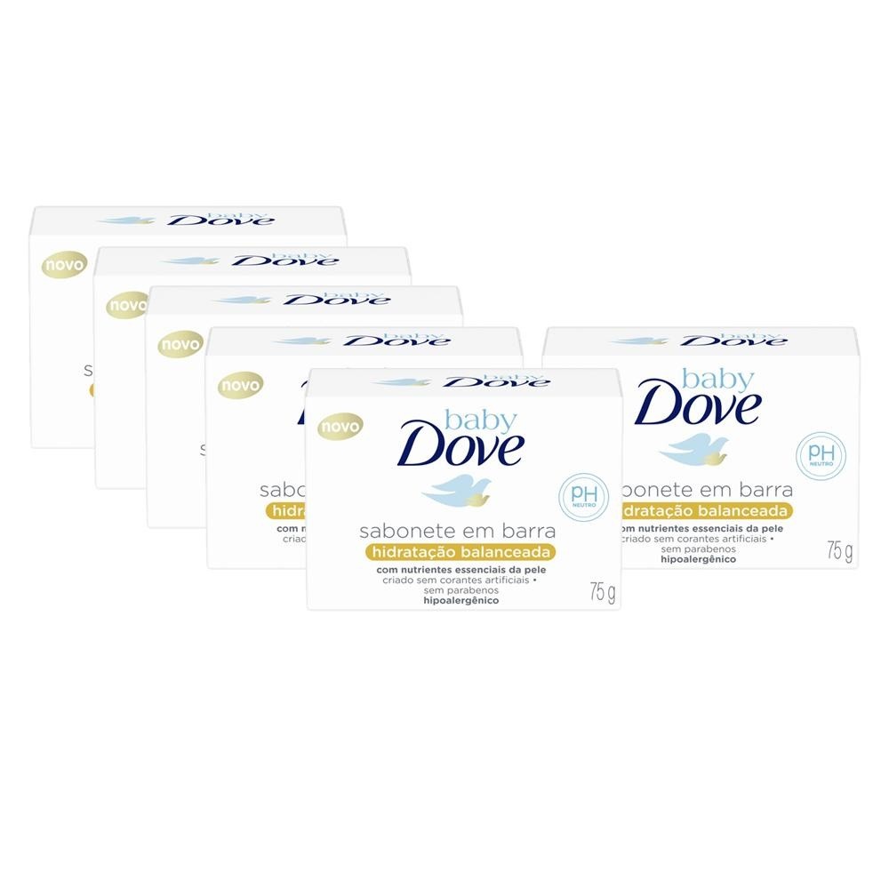 Baby Dove: Kit 6 Sabonetes Hidratantes para Bebê