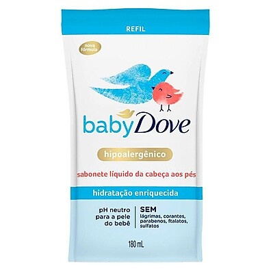 Baby Dove Refil: Hidratação Enriquecida para a Pele do Bebê