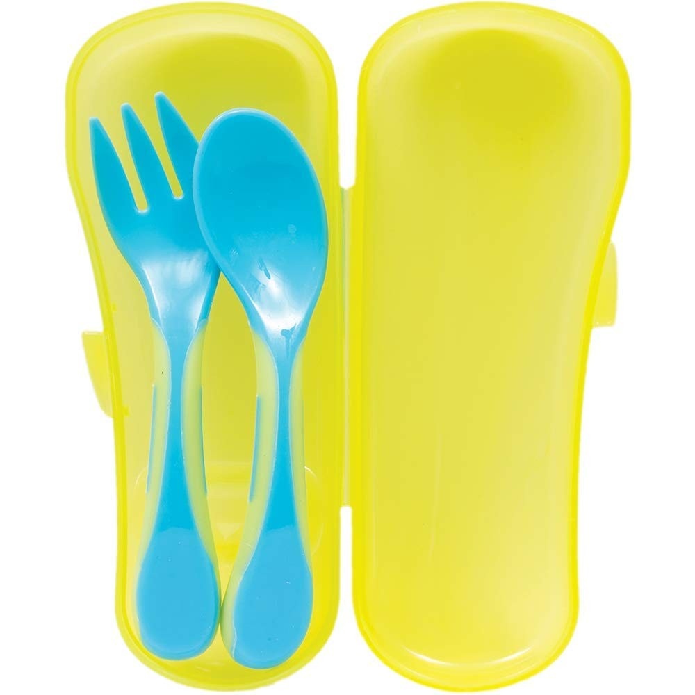 Kit Talher Baby com Estojo Azul da Buba – Seguro, Prático e Ergonômico