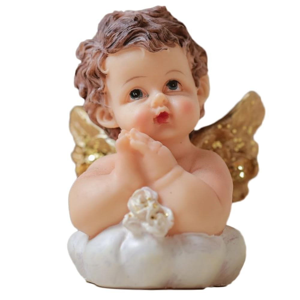 Anjinho Baby 9cm em Resina - Imagem Sagrada Infantil com Pintura Manual