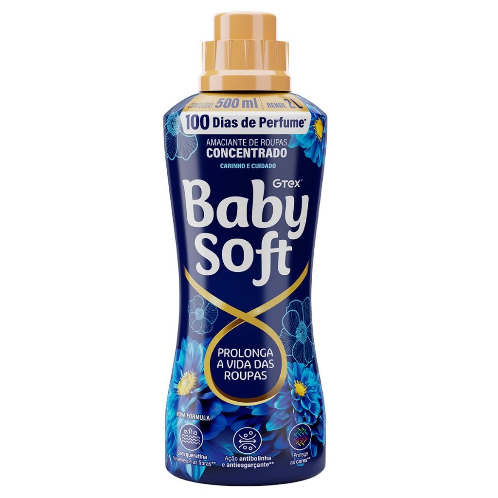 Baby Soft Carinho e Cuidado: Amaciante Concentrado 500ml